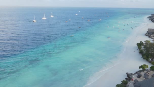 Questo Video Mostra Una Vista Aerea Dell Oceano Vicino Alla — Video Stock