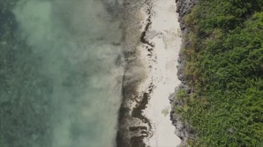 Bu stok videosu 8K çözünürlüklü, Tanzanya 'nın Zanzibar kıyısındaki okyanus manzarasını gösteriyor.