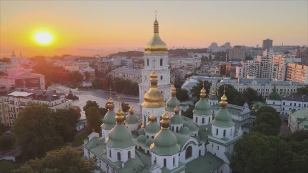 Cette Vidéo Montre Église Sainte Sophie Matin Aube Kiev Ukraine — Video