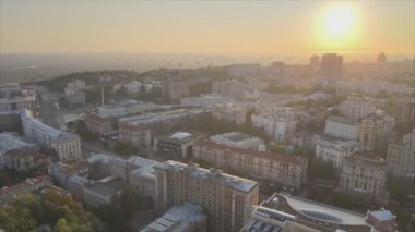 This stock video shows Kyiv city center, Ukraine in the morning in 8K resolution