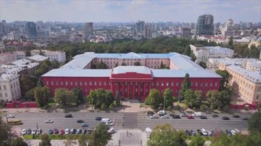 Bu stok görüntüler Ukrayna, Kyiv 'in 8K çözünürlükteki hava görüntüsünü gösteriyor.
