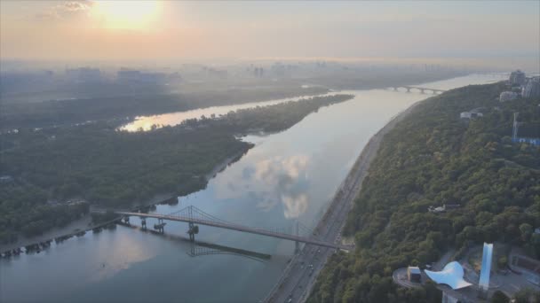 Stock Footage Shows Aerial View Kyiv Ukraine Resolution — Stok video