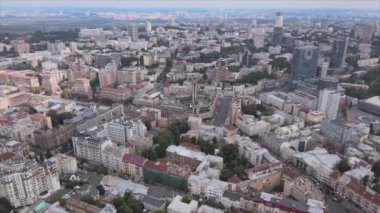 This stock footage shows aerial view of Kyiv, Ukraine in 8K resolution