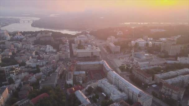 Αυτό Φιλμ Δείχνει Εναέρια Θέα Στο Κίεβο Της Ουκρανίας Την — Αρχείο Βίντεο