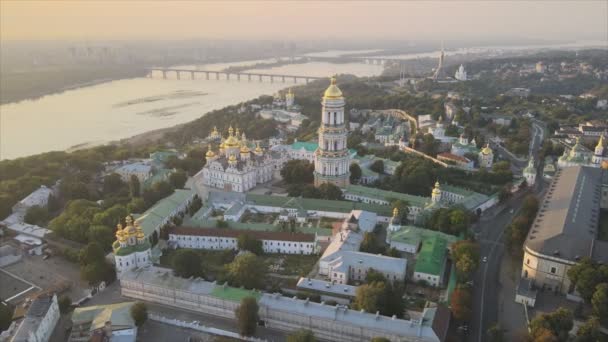 Dieses Archivvideo Zeigt Eine Luftaufnahme Des Kiewer Pechersk Lavras Morgen — Stockvideo
