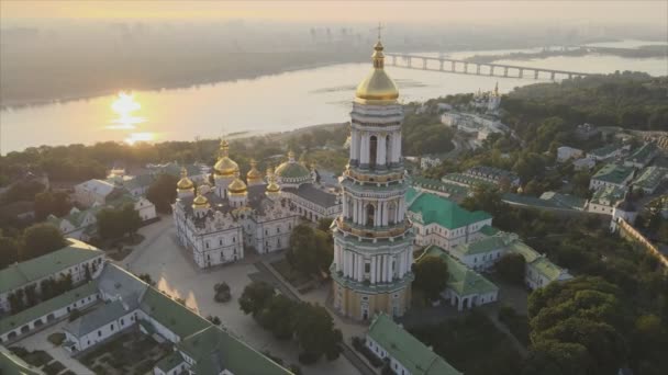 Dieses Archivvideo Zeigt Eine Luftaufnahme Des Kiewer Pechersk Lavras Morgen — Stockvideo