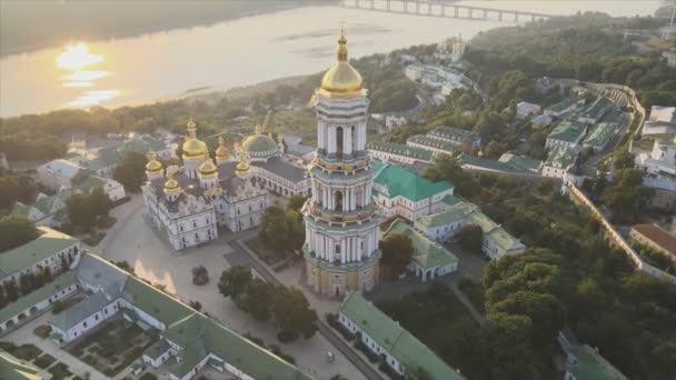 Dieses Archivvideo Zeigt Eine Luftaufnahme Des Kiewer Pechersk Lavras Morgen — Stockvideo