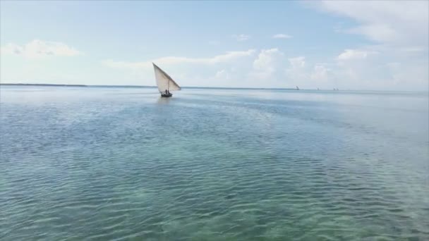 Stock Video Shows Boats Ocean Coast Zanzibar Resolution — ストック動画
