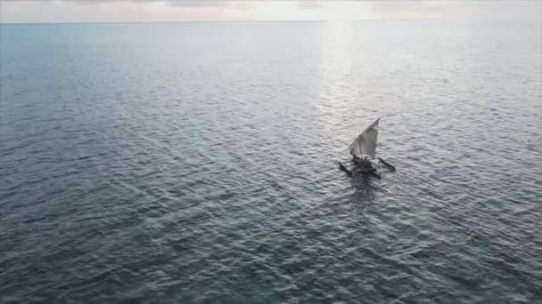 Stock Video Shows Boats Ocean Coast Zanzibar Resolution — Vídeos de Stock