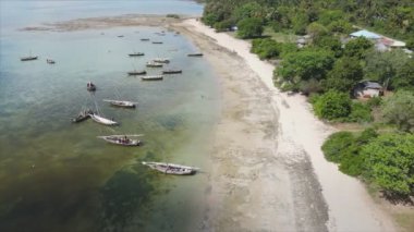 Bu video 8K çözünürlükte Zanzibar açıklarında okyanustaki tekneleri gösteriyor.