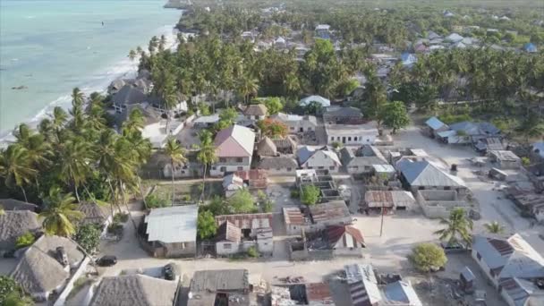 Nagranie Pokazuje Domy Wyspie Zanzibar Tanzania Afryka Rozdzielczości — Wideo stockowe