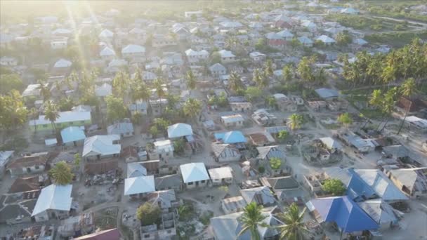 Nagranie Pokazuje Domy Wyspie Zanzibar Tanzania Afryka Rozdzielczości — Wideo stockowe