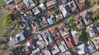 This stock video shows houses on the island of Zanzibar, Tanzania, Africa in 8K resolution