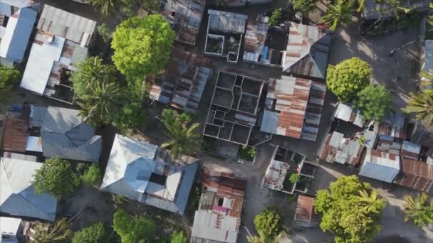 Video Çözünürlükte Tanzanya Nın Zanzibar Adasındaki Evleri Gösteriyor — Stok video