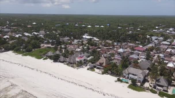 Stock Video Shows Aerial View Low Tide Ocean Coast Zanzibar — 图库视频影像