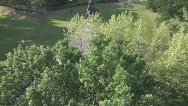 Stock Footage Shows Aerial View Babi Yar Memorial Mass Murder — Stockvideo