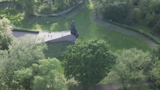 Stock Footage Shows Aerial View Babi Yar Memorial Mass Murder — Video Stock