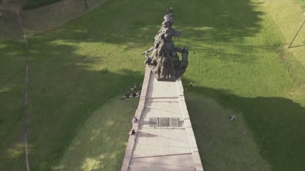 Stock Footage Shows Aerial View Babi Yar Memorial Mass Murder — Vídeo de Stock