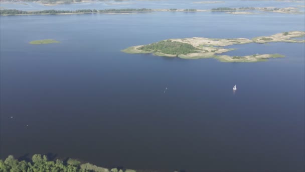 Stock Video Shows Aerial View Dnipro River Ukraine Resolution — Video Stock
