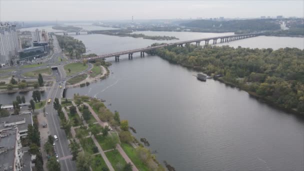 Stock Video Shows Aerial View Dnipro River Ukraine Resolution — Stock Video