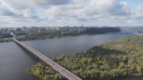 Stock Video Shows Aerial View Dnipro River Ukraine Resolution — Video