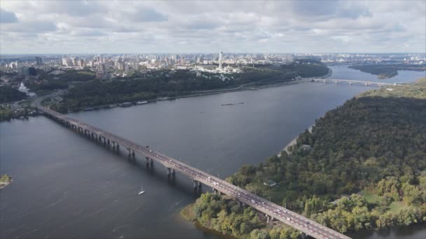 Stock Video Shows Aerial View Dnipro River Ukraine Resolution — Stockvideo