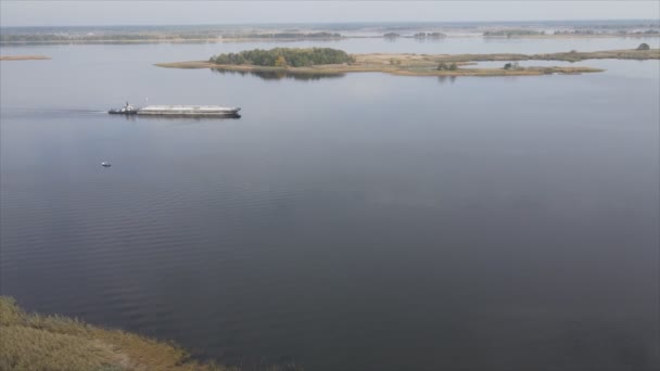 Stock Video Shows Aerial View Dnipro River Ukraine Resolution — Vídeo de stock