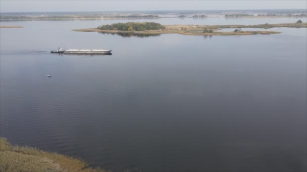 Stock Video Shows Aerial View Dnipro River Ukraine Resolution — Vídeo de Stock