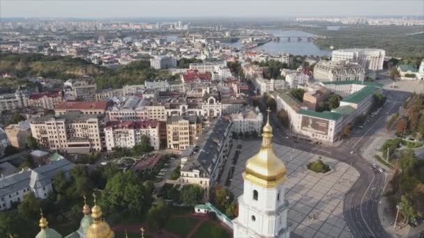 Esta Filmagem Mostra Vista Aérea Kiev Ucrânia Resolução — Vídeo de Stock