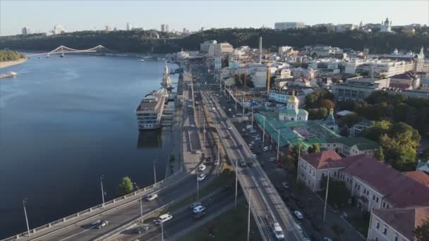 Stock Footage Shows Aerial View Kyiv Ukraine Resolution — Wideo stockowe