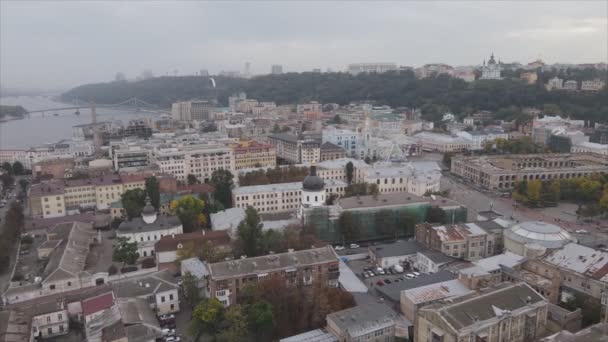 Stock Footage Shows Aerial View Kyiv Ukraine Resolution — Vídeo de stock