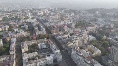 This stock footage shows aerial view of Kyiv, Ukraine in 8K resolution