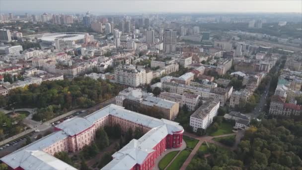 Acest Material Video Arată Vedere Aeriană Asupra Kievului Ucrainei Rezoluţia — Videoclip de stoc