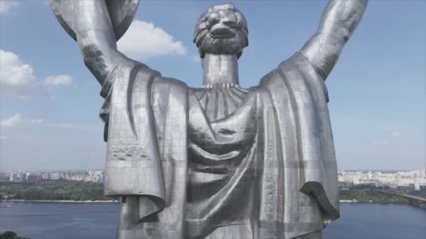 Stock Video Shows Aerial View Symbol Kyiv Ukraine Motherland Monument — Video Stock