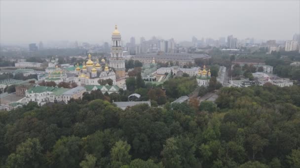 Stock Video Shows Aerial View Historical Symbol Kyiv Ukraine Kyiv — Stok Video