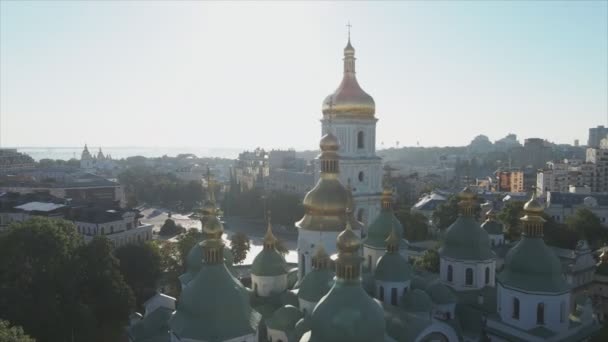 Stock Video Shows Aerial View Sophia Cathedral Kyiv Ukraine Resolution — Stockvideo