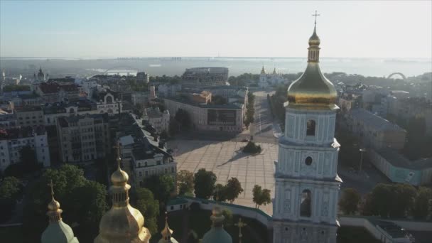 Stock Video Shows Aerial View Sophia Cathedral Kyiv Ukraine Resolution — Video
