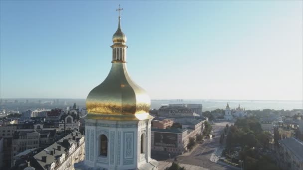 Stock Video Shows Aerial View Sophia Cathedral Kyiv Ukraine Resolution — Stock Video