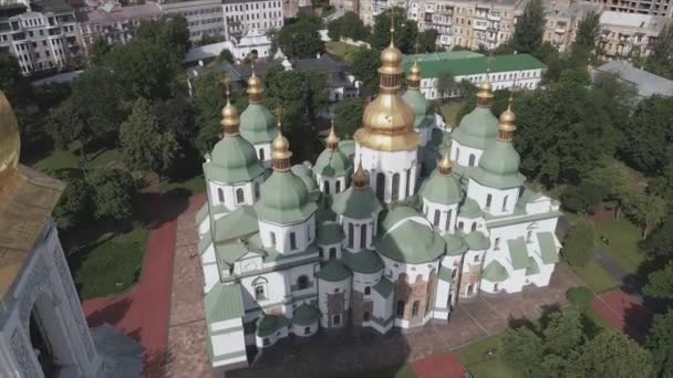 Stock Video Shows Aerial View Sophia Cathedral Kyiv Ukraine Resolution — Stockvideo