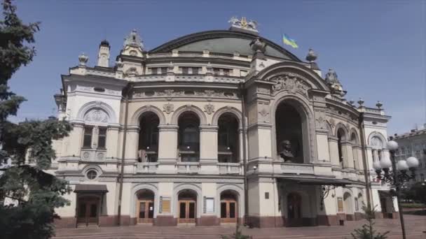 Stock Video Shows Aerial View Building National Opera Kyiv Ukraine — Video Stock