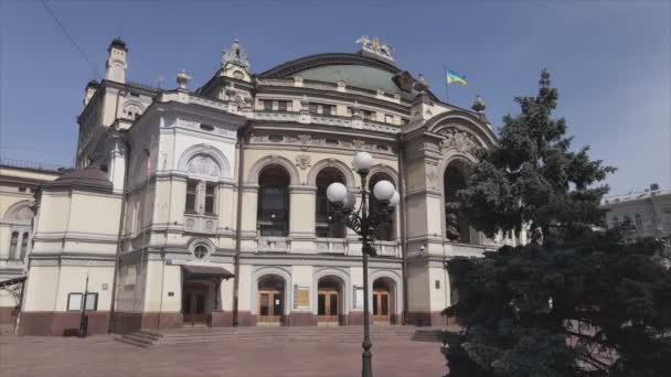 Stock Video Shows Aerial View Building National Opera Kyiv Ukraine — Stock videók
