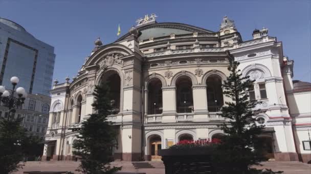 Stock Video Shows Aerial View Building National Opera Kyiv Ukraine — Video Stock