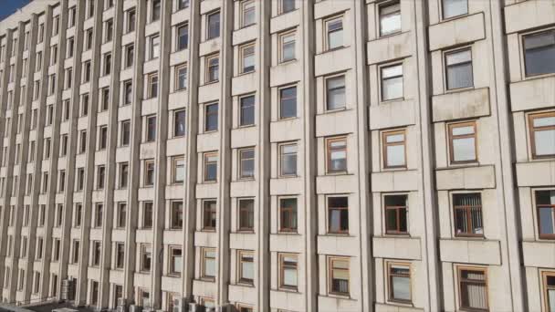 Stock Footage Shows Aerial View Building Built Style Former Ussr — kuvapankkivideo