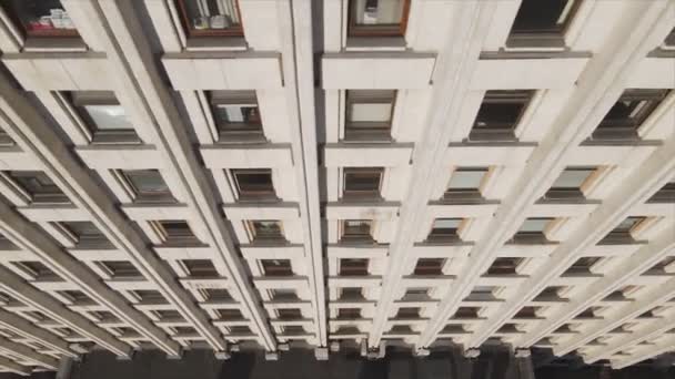 Stock Footage Shows Aerial View Building Built Style Former Ussr — Stock video
