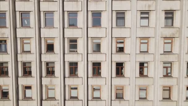 Stock Footage Shows Aerial View Building Built Style Former Ussr — Stockvideo