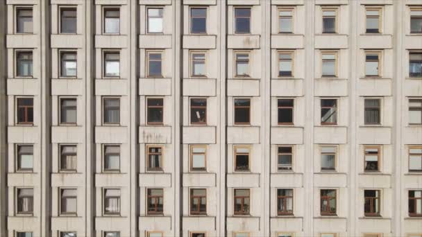 Stock Footage Shows Aerial View Building Built Style Former Ussr — Vídeos de Stock