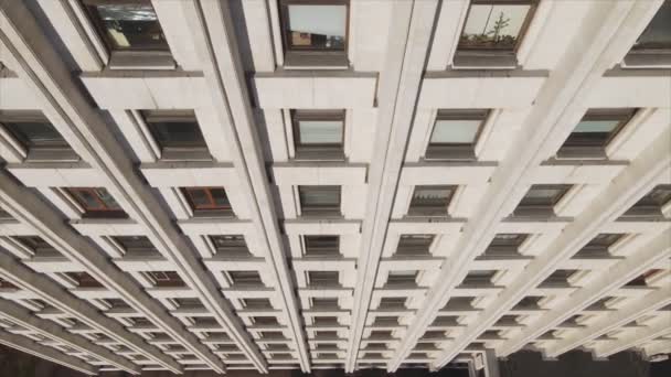 Stock Footage Shows Aerial View Building Built Style Former Ussr — Wideo stockowe