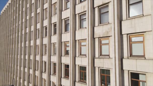 Stock Footage Shows Aerial View Building Built Style Former Ussr — Stock video