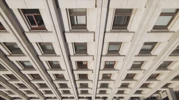 Stock Footage Shows Aerial View Building Built Style Former Ussr — Stock video