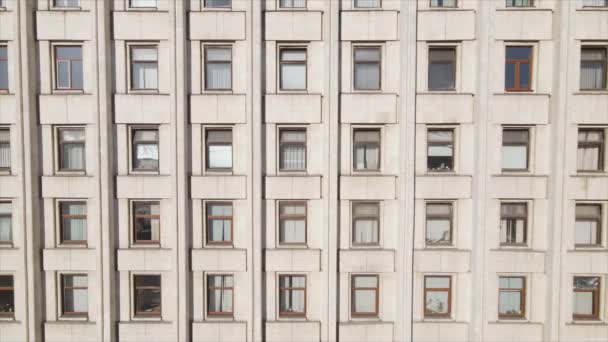 Stock Footage Shows Aerial View Building Built Style Former Ussr — Wideo stockowe